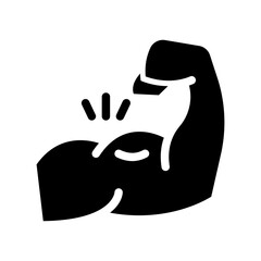 strong solid icon illustration vector graphic