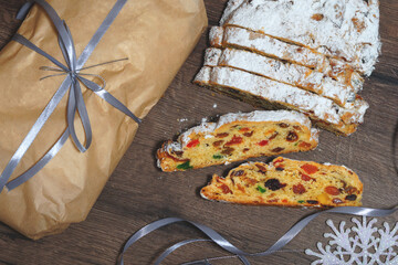 christmas cake, Baked  Pie. top view