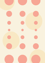 bright pink abstract poster made of circles