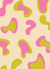 bright acid abstract doodle poster