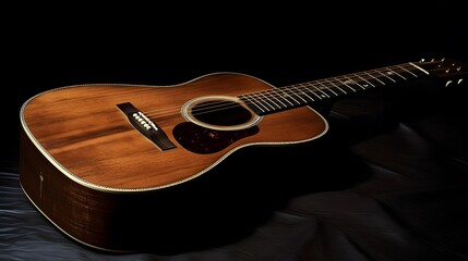 Fototapeta premium une guitare acoustique, généré par IA