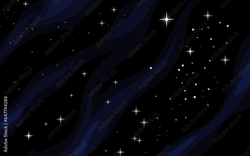 Wall mural vector space background . cute flat style template with stars in outer space