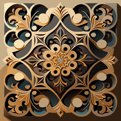 Vector ornamental pattern for your design. Template for carpet, shawl, pillow, cushion