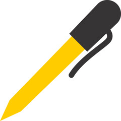 drawing of a pencil icon yellow transparent 