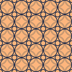 Naklejka premium Vector. Seamless mediterranean geometric pattern, ornamental swatches. Talavera template. Portuguese Azulejo. Turkish decoration. Moroccan mosaic. Spanish porcelain. Ceramic dishes, folk ornament.