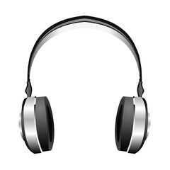 headphones isolated vector illustration on white background