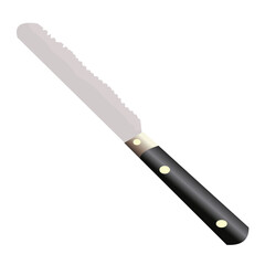 kitchen knife, butter knife, bread knife isolated vector illustration