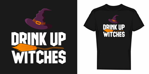 Halloween witch costume vector design, graphics for t-shirt prints