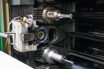 Free cell for cutters in the tool magazine of a CNC milling machine.