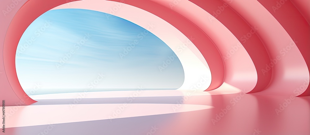 Poster geometric building with abstract architectural background in