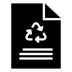  Ecology, Paper, Recycle, Recycling, Eco, Energy Icon, Glyph style icon vector illustration, Suitable for website, mobile app, print, presentation, infographic and any other project.