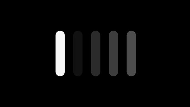 Abstract beautiful arrow loading icon , and downloading animation on the black background .