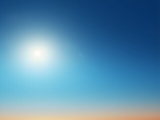 Fototapeta premium Simple sky gradient background, sunny day with no clouds, bright light, blue sky with fair weather, daylight