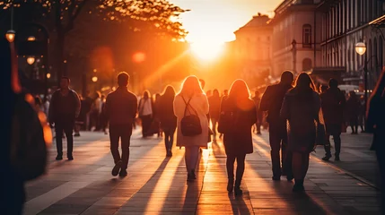 Foto op Aluminium people walking in the city © Vimukthi