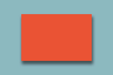 A blue sheet of paper on a beige background for mockup.Background for text