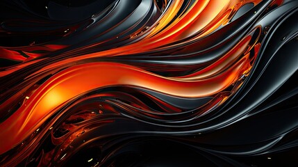 Metallic shine on an orange-black lava design tailored for web, desktop, and smartphones