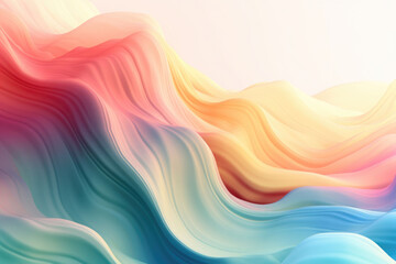 Obraz premium Ethereal transparent background. Wavy abstract blurred iridescent light backdrop. Generative AI