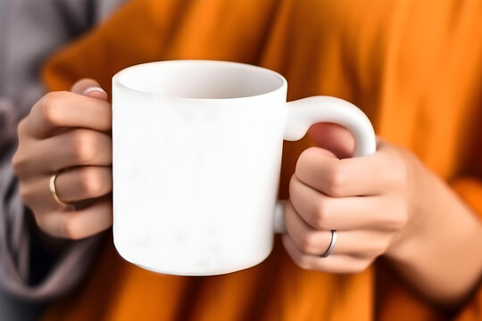 White Blank Coffee Mug Mock Close Mug Sunshine Some Large Stock Photo by  ©Capdesign 194311840