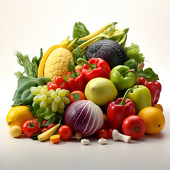 Vegan food: fruit and vegetables