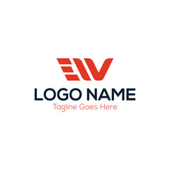 Minimal Logo Design | Text Logo Design | EW logo