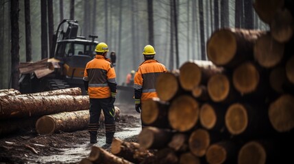 the process of processing wood at a sawmill