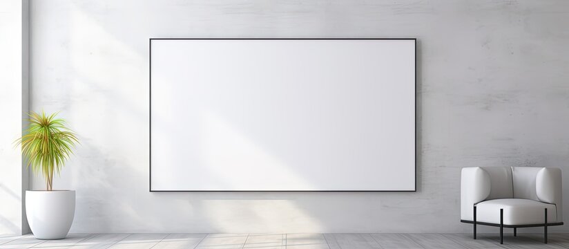 empty frame with modern bright interior