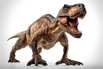 Obraz premium T-Rex dinosaur isolated on a white background