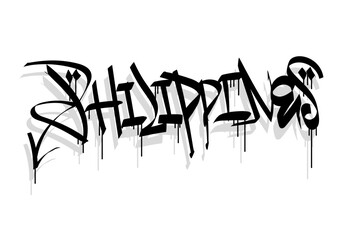 PHILIPPINES country graffiti tag style