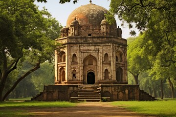Fototapeta na wymiar Historic tomb in Delhi, India. Generative AI