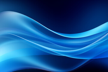 Fototapeta premium Blue background with smooth lines, abstract artwork