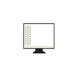 monitor with screen and computer icon