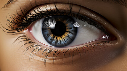 Naklejka premium Eye of beholder, colourful and decorative eye lenses.