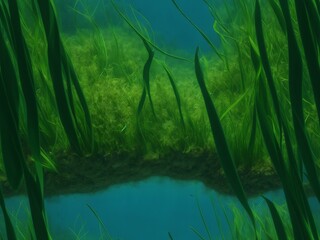Reeds in the water concept Generative ai