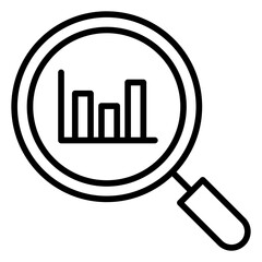 Outline Search Analytics icon