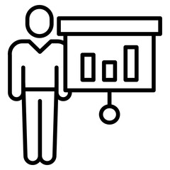 Outline Presentation icon