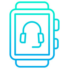 Outline gradient Smartwatch icon