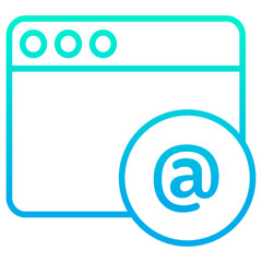 Outline gradient Web email icon
