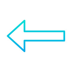 Outline gradient Left Arrow icon
