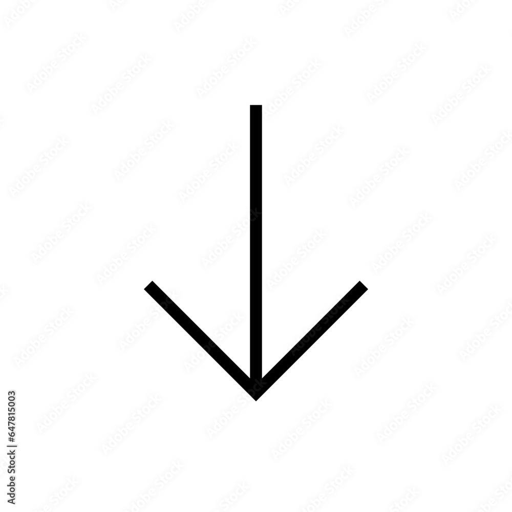 Canvas Prints Outline Down Arrow icon