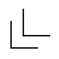 Outline lower left arrow icon