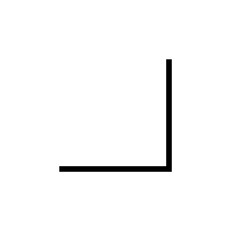 Outline lower right arrow icon