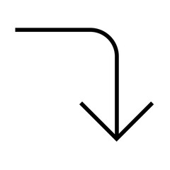 Outline Turn left up down icon