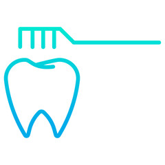 Outline gradient Dental Cleaning icon