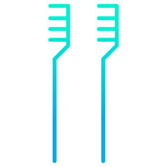 Outline gradient Dental Brush icon