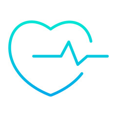 Outline gradient Heart beat icon