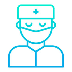 Outline gradient Dental Doctor icon
