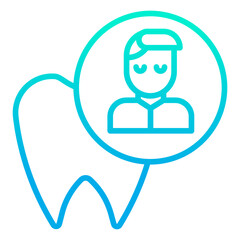Outline gradient Dentist icon
