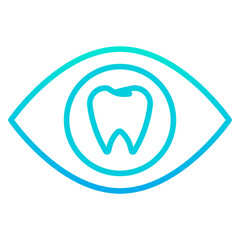 Outline gradient Dental Eye icon