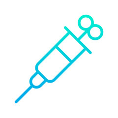 Outline gradient syringe icon