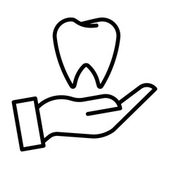 Outline Teeth care icon